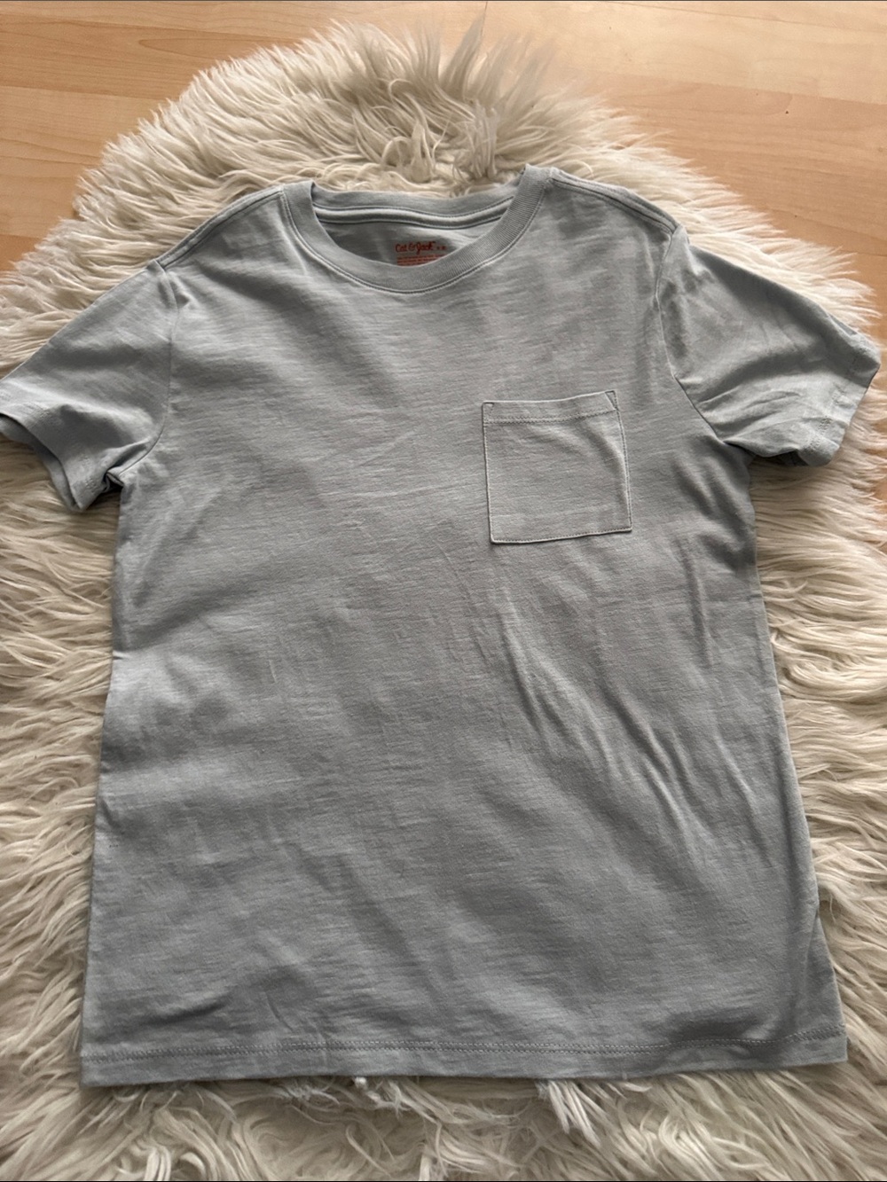 Cat & Jack Boys Short Sleeve Pocket Gray Tee 8